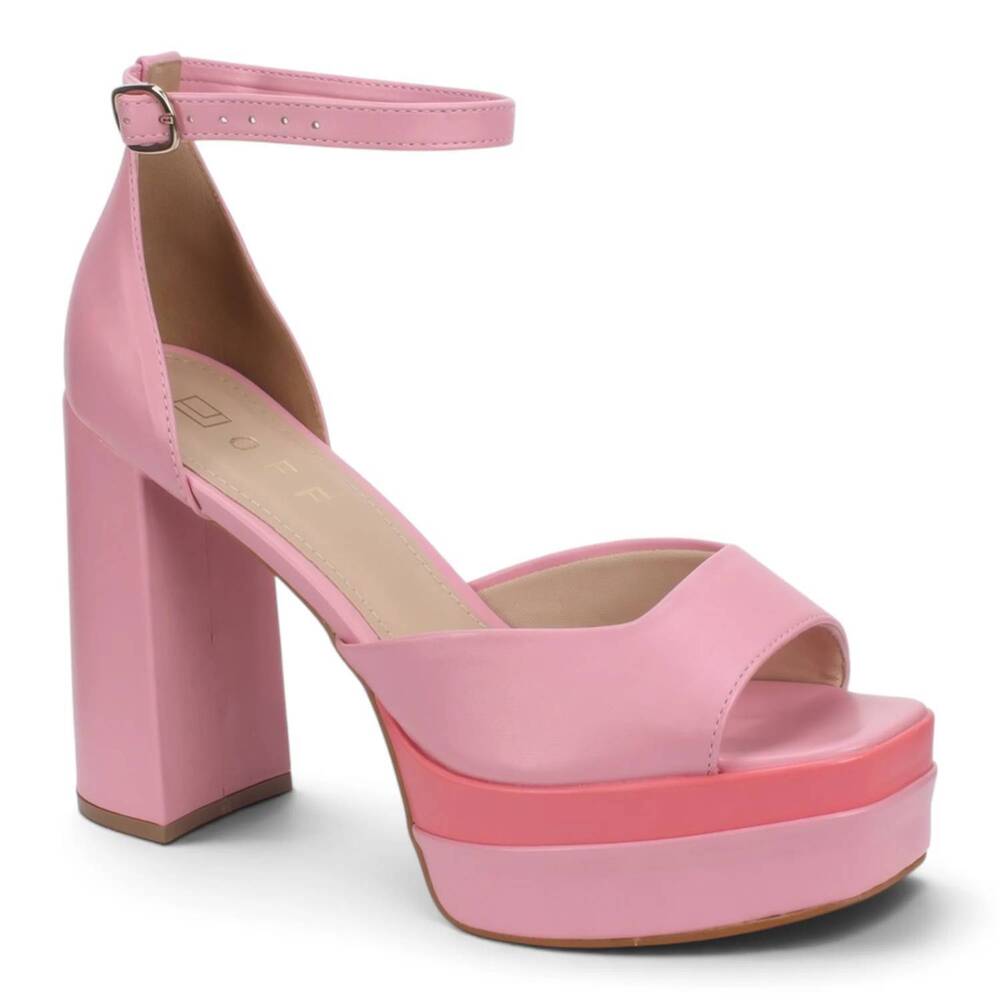 NEW OFFLINE women's dress platform sandals in pink
